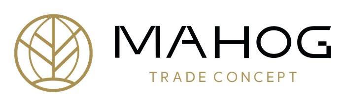 Logotipo Mahog Trade Concept - Exportação de Móveis